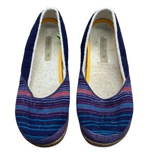 Smartwool, purple striped slip on shoes size 10